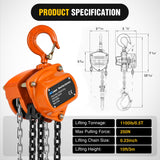 Nilight 1/2 Ton 1100 lbs Manual Chain Hoist 80 Galvanized Chain 10 ft Lifting Height Industrial Grade Steel Structures for Garages Warehouse Automotive Machinery, view 2