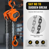 Nilight 1/2 Ton 1100 lbs Manual Chain Hoist 80 Galvanized Chain 10 ft Lifting Height Industrial Grade Steel Structures for Garages Warehouse Automotive Machinery, view 3