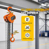 Nilight 1/2 Ton 1100 lbs Manual Chain Hoist 80 Galvanized Chain 10 ft Lifting Height Industrial Grade Steel Structures for Garages Warehouse Automotive Machinery, view 6