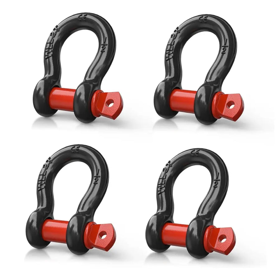 Nilight 1/2 Inch D-Ring Shackle 4 Packs