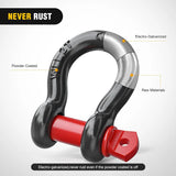 Nilight 1/2 Inch D-Ring Shackle 4 Packs, view 3