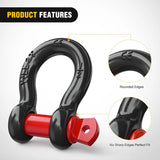 Nilight 1/2 Inch D-Ring Shackle 4 Packs, view 5