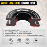 Nilight 1/2inch x 24inch Synthetic Soft Shackle Recovery Ring Kit, view 5