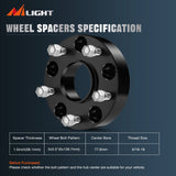 Nilight 1.5inch (38mm) Wheel Spacers 4Pcs For 2002 2003 2004 2005 2006 2007 2008 2009 2010 Dodge Ram 1500 Durango Dakota | 5x139.7 | 77.8 Hub Bore | 9/16-18 Studs, view 2