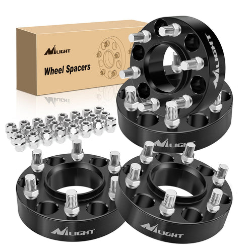 Nilight 1.5inch (38mm) Wheel Spacers 4Pcs For 2004 2005 2006 2007 2008 2009 2010 2011 2012 2013 2014 Ford F150 2WD 4WD | 6x135 | 87.1 Hub Bore | 14x2 Studs