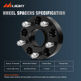 Nilight 1.5inch (38mm) Wheel Spacers 4Pcs For 2011 2012 2013 2014 2015 2016 2017 2018 2019 2020 2021 2022 Jeep Grand Cherokee 2018 2019 2020 2021 2022 Wrangler JL/JLU 2019-2022 Gladiator JT 2011-2022 Durango | 5x127 | 71.5 Hub Bore | 14x1.5 Studs, view 2