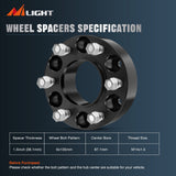 Nilight 1.5inch (38mm) Wheel Spacers 4Pcs For 2015 2016 2017 2018 2019 2020 2021 2022 Ford F150 | 6x135 | 87.1 Hub Bore | 14x1.5 Studs, view 3