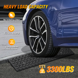 Nilight 1.6Inch Rise Curb Ramps, Heavy Duty Rubber Driveway Threshold Shed Ramp for Sidewalk Cars Lawn Mower Wheelchairs Motorcycles, 3300lbs Load Capacity (Pair), view 4