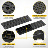 Nilight 1.6Inch Rise Curb Ramps, Heavy Duty Rubber Driveway Threshold Shed Ramp for Sidewalk Cars Lawn Mower Wheelchairs Motorcycles, 3300lbs Load Capacity (Pair), view 5