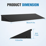 Nilight 1.6Inch Rise Threshold Ramp for Doorways, 19.7Inch Wide Low Profile Rubber Smooth Access Door Ramp for Doorway, Curb, Home Steps, Bathroom, view 2