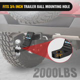 Nilight 1-7/8Inch Diameter Chrome Trailer Hitch Ball, view 6