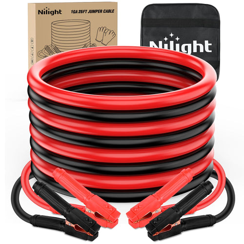 Nilight 1 Gauge 25 FT Heavy Duty Jumper Cable