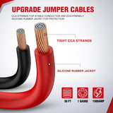 Nilight 1 Gauge 30 Feet Heavy Duty Jumper Cables 900 Amp Booster Battery Cables with Permanent Installation kit and Quick Connect Plug Includes Carrying Bag for 12V & 24V Cars SUVs and Trucks, view 3
