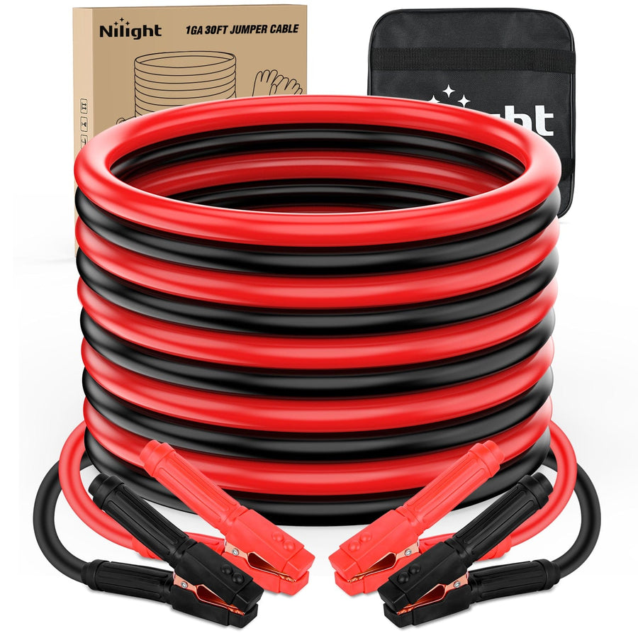 Nilight 1 Gauge 30 FT Heavy Duty Jumper Cable