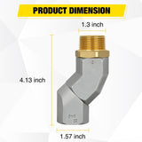 Nilight 2 PCS 1 Inch NPT Fuel Hose Swivel, 360 Rotating Connector for Fuel Transfer Hose Nozzle Pump Diesel Gasoline Kerosene (25% OFF Final Checkout), view 5