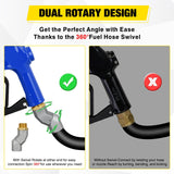 Nilight 1 Inch NPT Fuel Hose Swivel, 360 Rotating Connector for Fuel Transfer Hose Nozzle Pump Diesel Gasoline Kerosene, view 4