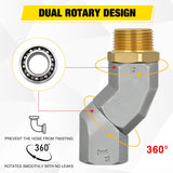 Nilight 1 Inch NPT Fuel Hose Swivel, 360 Rotating Connector for Fuel Transfer Hose Nozzle Pump Diesel Gasoline Kerosene, view 5