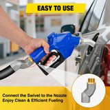 Nilight 1 Inch NPT Fuel Nozzle with Fuel Hose Swivel, High Flow Auto Shut Off Gas Pump Transfer Refilling Nozzle with Adjustable Speed Padlock for Gasoline, Kerosene, Diesel, view 6