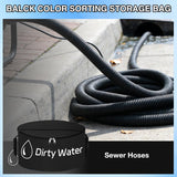 Nilight 1 Pack RV Sewer Hose Storage Bag, Waterproof Black Bag with Dual Zipper Closure Handle Straps RV Storage & Organization for Sewer Fresh Water Hoses Electrical Cords Camper Tools Accessories, view 3