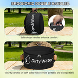 Nilight 1 Pack RV Sewer Hose Storage Bag, Waterproof Black Bag with Dual Zipper Closure Handle Straps RV Storage & Organization for Sewer Fresh Water Hoses Electrical Cords Camper Tools Accessories, view 6