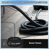 Nilight 1 Pack RV Sewer Hose Storage Bag, Waterproof Black Bags with Drawstring Mesh Top RV Storage & Organization Bags Container for Sewer Fresh Water Hoses Electrical Cords Camper Tools Accessories, view 3