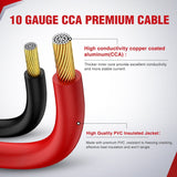 Nilight 10 Gauge 12 FT Heavy Duty Jumper Cable, view 2