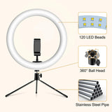 Nilight 10 inch Selfie LED Ring Light Kit w/ Tripod Stand Phone Holder Dimmable Photography, view 4