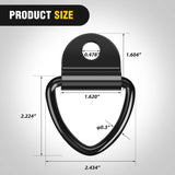 Nilight 10 Pcs Tie Down Anchors Heavy Duty Steel V-Ring Bolt On D-Rings, view 2