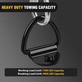 Nilight 10 Pcs Tie Down Anchors Heavy Duty Steel V-Ring Bolt On D-Rings, view 4