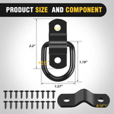 Nilight 10 Pcs D-Ring Tie Down 1/4 Inch Stainless Steel, view 2