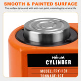 Nilight 10 Ton Hydraulic Cylinder Jack Porta Power Ram, Heavy Duty Low Profile 0.43 Inch Stroke Automatically Retract Mini Jack Ram Single Acting Lifting Cylinders for Machinery Shipbuilding, Orange, view 3