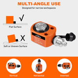 Nilight 10 Ton Hydraulic Cylinder Jack Porta Power Ram, Heavy Duty Low Profile 0.43 Inch Stroke Automatically Retract Mini Jack Ram Single Acting Lifting Cylinders for Machinery Shipbuilding, Orange, view 6