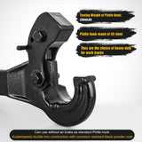 Nilight 10-TON Pintle Hitch for 2-Inch Receiver Hook Military Receiver 20000LBS,Fits 2-1/2 in Lunette Ring, Gloss Black Powder Coat, view 3