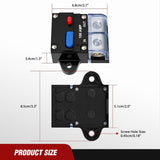 Nilight 100 Amp Circuit Breaker w/Manual Reset 12V-42V Overload Protection | Resettable Switch Trolling Motor Auto Car Stereo Audio Inline Fuse Block Holders Inverter for Automotive RV Marine Boat, view 2