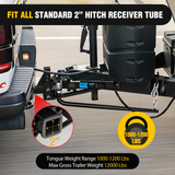 Nilight 1000 lbs Round Bar Weight Distributing Hitches Kit, view 6