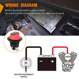 Nilight 100A ON/OFF Disconnetc Battery Switch, view 5