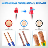 Nilight 100PCS Red Wire Connectors Kit 14-12 AWG Electric Wire Caps Insulating Insert Twist Electrical Wire Terminal with Spring for Connect Electrical Wiring Automotive Car Truck Boats Marine, view 5