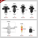 Nilight 101 Pcs Bumper Splash Shield Retainer Metal Insert Clips for Acura Honda 91503-SZ3-003 91503-SZ5-003 91506-S9A-003 Toyota Fender Liner 90467-07215 4-Way Valve Tools Tire Caps Cores, view 2