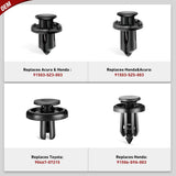 Nilight 101 Pcs Bumper Splash Shield Retainer Metal Insert Clips for Acura Honda 91503-SZ3-003 91503-SZ5-003 91506-S9A-003 Toyota Fender Liner 90467-07215 4-Way Valve Tools Tire Caps Cores, view 3