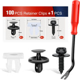 Nilight 101 Pcs Engine Under Cover Push-Type Retainer for Lexus Toyota Clips 90467-07201 Front Bumper Nut Grommet Avalon Camry 90189-06193 Liner Screw Bolt 90159-60477 with Fastener Remover, view 2