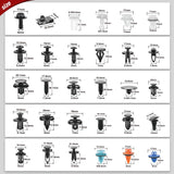 Nilight 1045Pcs Car Push Retainer Clips Auto Fasteners Kit 30 Most Popular Sizes Nylon Bumper Fender Rivets with 5 Fasteners Remover 10 Cable Ties for Toyota GM Ford Honda Chevy, view 2