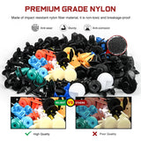 Nilight 1045Pcs Car Push Retainer Clips Auto Fasteners Kit 30 Most Popular Sizes Nylon Bumper Fender Rivets with 5 Fasteners Remover 10 Cable Ties for Toyota GM Ford Honda Chevy, view 6