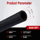 Nilight 10AN 10FT CPE Fuel Hose Kit with 8PCS AN10 Fittings&Hose Separator | CPE Nylon Stainless Steel Braided Oil Gas Diesel Fuel Hose End Fitting Kit for Transmission Oil Cooler Vacuum Lines, view 2