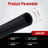 Nilight 10AN 10FT CPE Nylon Stainless Steel Braided Fuel Line Hose Only | High Pressure Oil Gas Diesel Tube for Transmission Oil Cooler Vacuum Lines, view 2