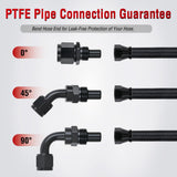 Nilight 10AN 10FT PTFE Fuel Hose Kit with 8PCS AN10 Fitting&Hose Separator | Fit E85 Nylon Stainless Steel Braided Fuel Hose Universal for Automotive Racing Engines, view 6