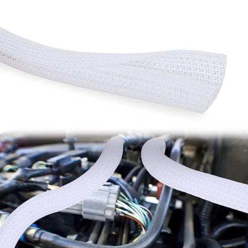 Nilight 10ft-1/2inch White Cable Management Sleeves