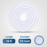 Nilight 10ft-1/2inch White Cable Management Sleeves, view 2
