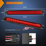 Nilight 10 Inch 15 LEDs Red Trailer Light Bar (Pair), view 2