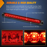 Nilight 10 Inch 15 LEDs Red Trailer Light Bar (Pair), view 5