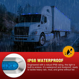 Nilight 10PCS Blue Oval Side Marker Lights 4 LED 3.7 Inch Clearance Lamp IP68 Waterproof DC 12-24V with Chrome Bezel Universal for Car Auto Truck Bus Trailer Boat Deck, view 5